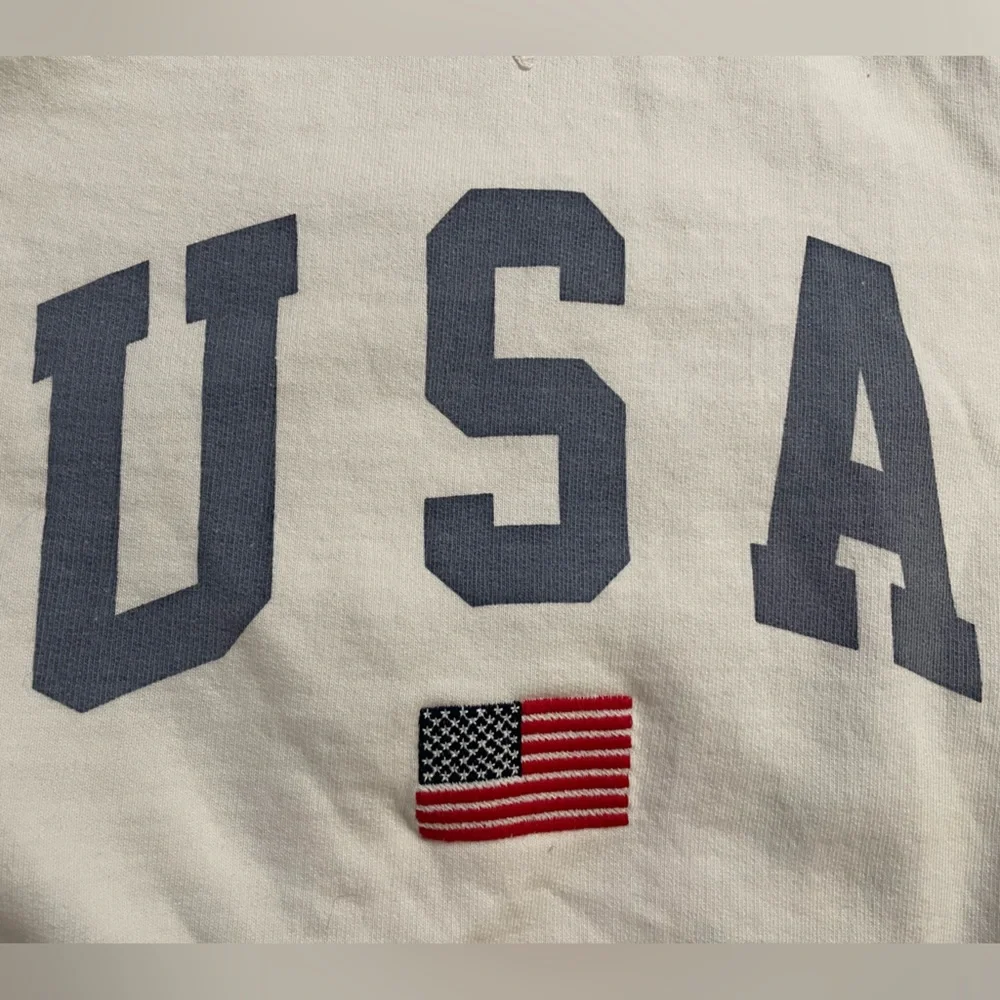 John Galt White USA 90s Y2K Embroidered Pullover Crewneck Sweatshirt - Picture 5 of 6